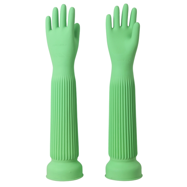 康乃馨58CM天然乳膠手套-綠色